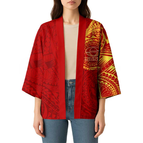 Personalized Gold Coast Suns Polynesian Kimono Tribal Chest and Sleeve Tattoo Heritage Warrior
