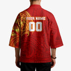 Personalized Gold Coast Suns Polynesian Kimono Tribal Chest and Sleeve Tattoo Heritage Warrior