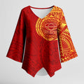 Personalized Gold Coast Suns Polynesian Kimono Sleeve Blouse Tribal Chest and Sleeve Tattoo Heritage Warrior