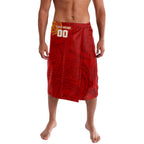 Personalized Gold Coast Suns Polynesian Lavalava Tribal Chest and Sleeve Tattoo Heritage Warrior