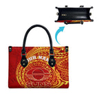 Personalized Gold Coast Suns Polynesian Leather Bag Tribal Chest and Sleeve Tattoo Heritage Warrior