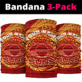 Personalized Gold Coast Suns Polynesian Neck Gaiter Tribal Chest and Sleeve Tattoo Heritage Warrior