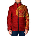 Personalized Gold Coast Suns Polynesian Padded Jacket Tribal Chest and Sleeve Tattoo Heritage Warrior