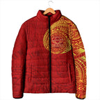 Personalized Gold Coast Suns Polynesian Padded Jacket Tribal Chest and Sleeve Tattoo Heritage Warrior