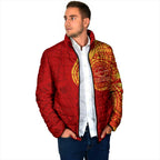 Personalized Gold Coast Suns Polynesian Padded Jacket Tribal Chest and Sleeve Tattoo Heritage Warrior
