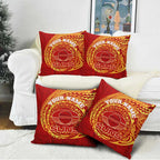 Personalized Gold Coast Suns Polynesian Pillow Cover Tribal Chest and Sleeve Tattoo Heritage Warrior