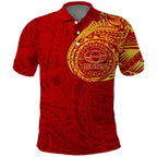Personalized Gold Coast Suns Polynesian Polo Shirt Tribal Chest and Sleeve Tattoo Heritage Warrior