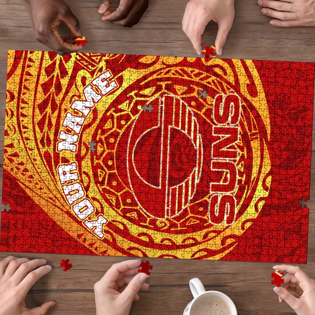 Personalized Gold Coast Suns Polynesian Puzzle Tribal Chest and Sleeve Tattoo Heritage Warrior