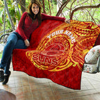 Personalized Gold Coast Suns Polynesian Quilt Tribal Chest and Sleeve Tattoo Heritage Warrior