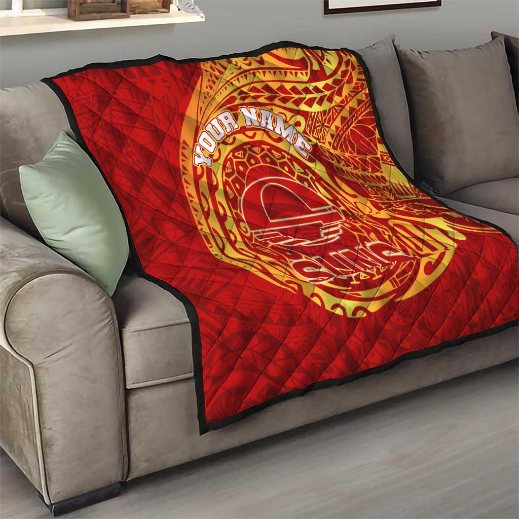 Personalized Gold Coast Suns Polynesian Quilt Tribal Chest and Sleeve Tattoo Heritage Warrior