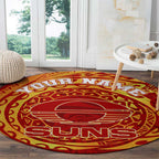 Personalized Gold Coast Suns Polynesian Round Carpet Tribal Chest and Sleeve Tattoo Heritage Warrior