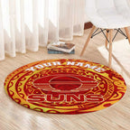 Personalized Gold Coast Suns Polynesian Round Carpet Tribal Chest and Sleeve Tattoo Heritage Warrior