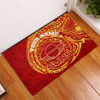 Personalized Gold Coast Suns Polynesian Rubber Doormat Tribal Chest and Sleeve Tattoo Heritage Warrior