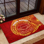 Personalized Gold Coast Suns Polynesian Rubber Doormat Tribal Chest and Sleeve Tattoo Heritage Warrior