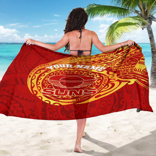 Personalized Gold Coast Suns Polynesian Sarong Tribal Chest and Sleeve Tattoo Heritage Warrior