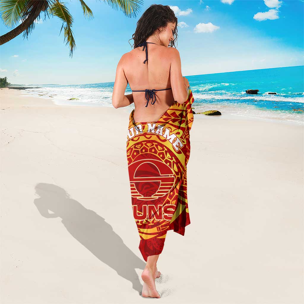 Personalized Gold Coast Suns Polynesian Sarong Tribal Chest and Sleeve Tattoo Heritage Warrior