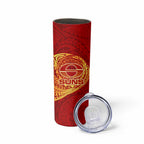 Personalized Gold Coast Suns Polynesian Skinny Tumbler Tribal Chest and Sleeve Tattoo Heritage Warrior