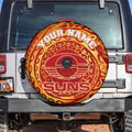 Personalized Gold Coast Suns Polynesian Spare Tire Cover Tribal Chest and Sleeve Tattoo Heritage Warrior