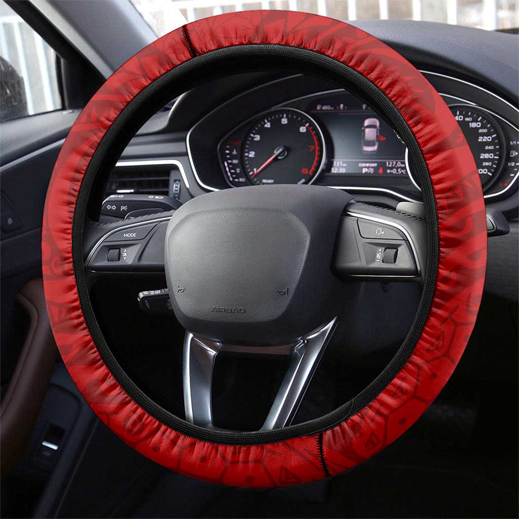 Gold Coast Suns Polynesian Steering Wheel Cover Tribal Chest and Sleeve Tattoo Heritage Warrior
