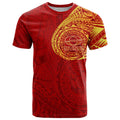 Personalized Gold Coast Suns Polynesian T Shirt Tribal Chest and Sleeve Tattoo Heritage Warrior