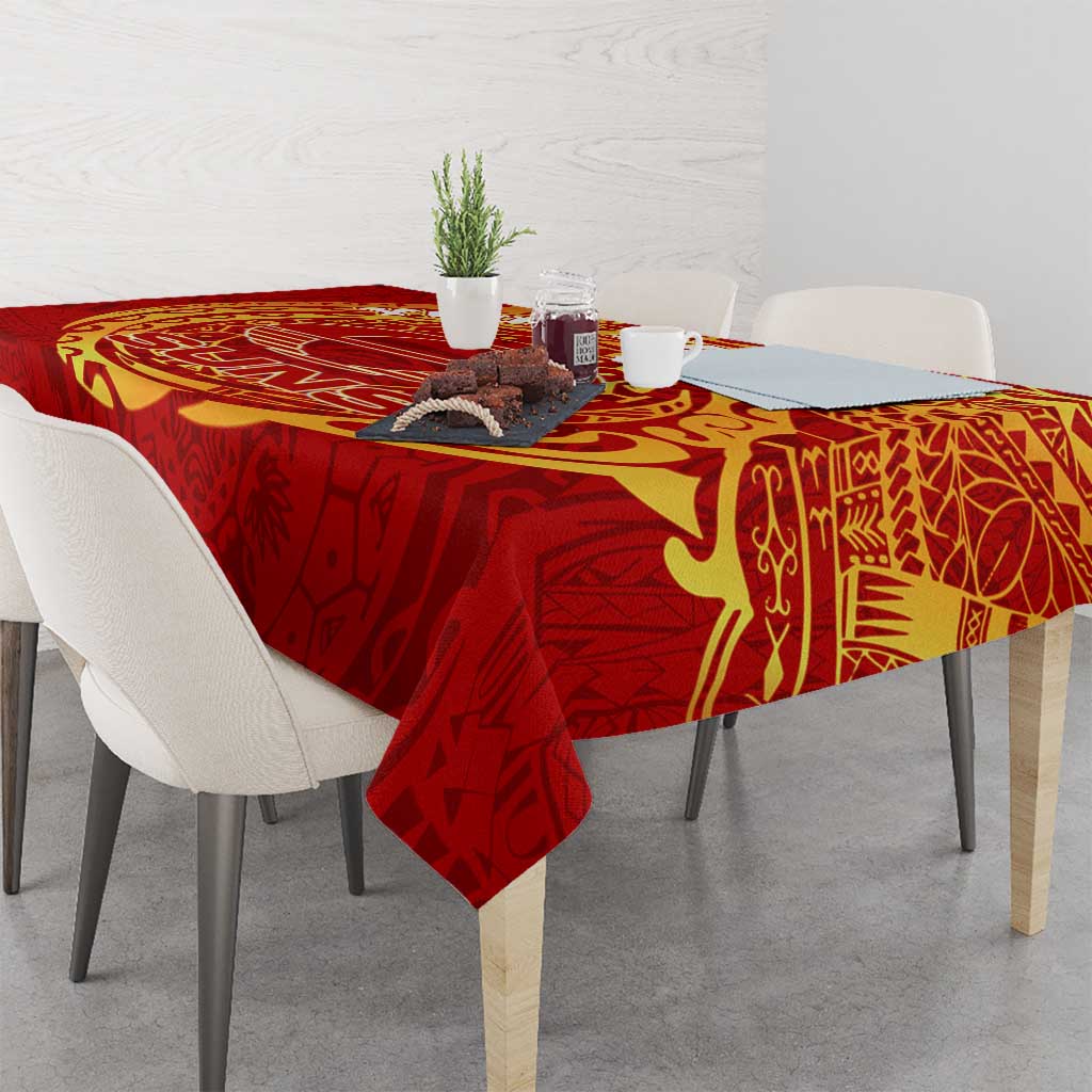 Personalized Gold Coast Suns Polynesian Tablecloth Tribal Chest and Sleeve Tattoo Heritage Warrior