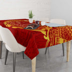 Personalized Gold Coast Suns Polynesian Tablecloth Tribal Chest and Sleeve Tattoo Heritage Warrior