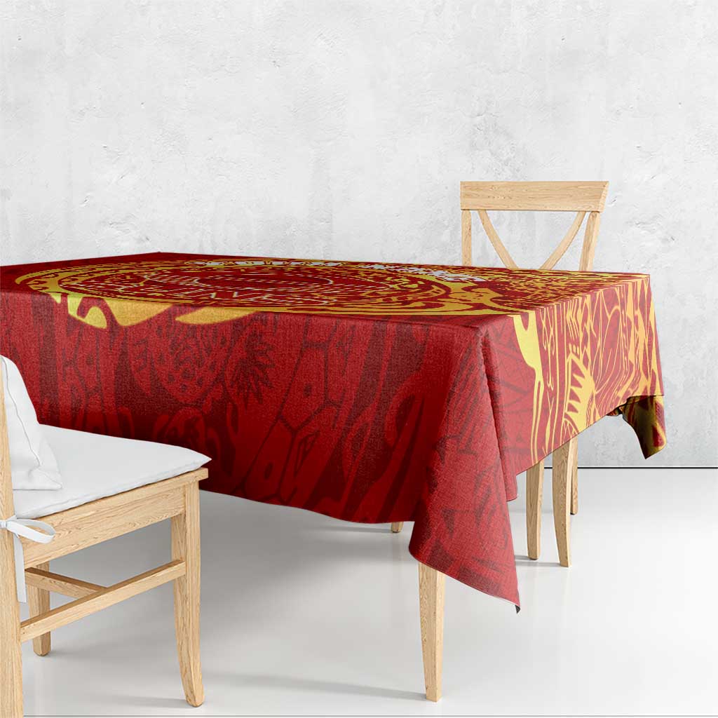 Personalized Gold Coast Suns Polynesian Tablecloth Tribal Chest and Sleeve Tattoo Heritage Warrior