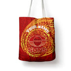 Personalized Gold Coast Suns Polynesian Tote Bag Tribal Chest and Sleeve Tattoo Heritage Warrior