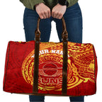 Personalized Gold Coast Suns Polynesian Travel Bag Tribal Chest and Sleeve Tattoo Heritage Warrior