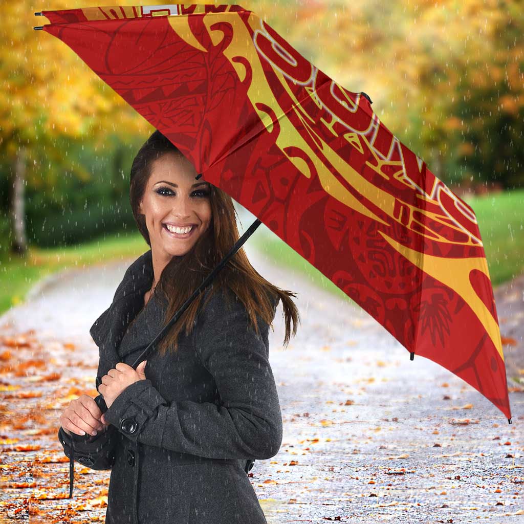 Personalized Gold Coast Suns Polynesian Umbrella Tribal Chest and Sleeve Tattoo Heritage Warrior