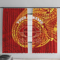 Personalized Gold Coast Suns Polynesian Window Curtain Tribal Chest and Sleeve Tattoo Heritage Warrior