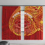 Personalized Gold Coast Suns Polynesian Window Curtain Tribal Chest and Sleeve Tattoo Heritage Warrior