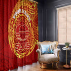 Personalized Gold Coast Suns Polynesian Window Curtain Tribal Chest and Sleeve Tattoo Heritage Warrior