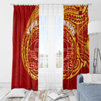 Personalized Gold Coast Suns Polynesian Window Curtain Tribal Chest and Sleeve Tattoo Heritage Warrior