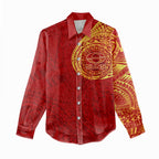 Personalized Gold Coast Suns Polynesian Women Casual Shirt Tribal Chest and Sleeve Tattoo Heritage Warrior