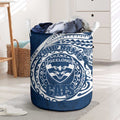 Personalized Geelong Cats Polynesian Laundry Basket Tribal Chest and Sleeve Tattoo Heritage Warrior