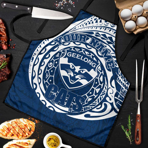 Personalized Geelong Cats Polynesian Apron Tribal Chest and Sleeve Tattoo Heritage Warrior