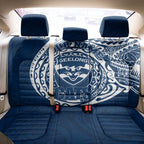 Personalized Geelong Cats Polynesian Back Car Seat Cover Tribal Chest and Sleeve Tattoo Heritage Warrior