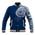 Personalized Geelong Cats Polynesian Baseball Jacket Tribal Chest and Sleeve Tattoo Heritage Warrior