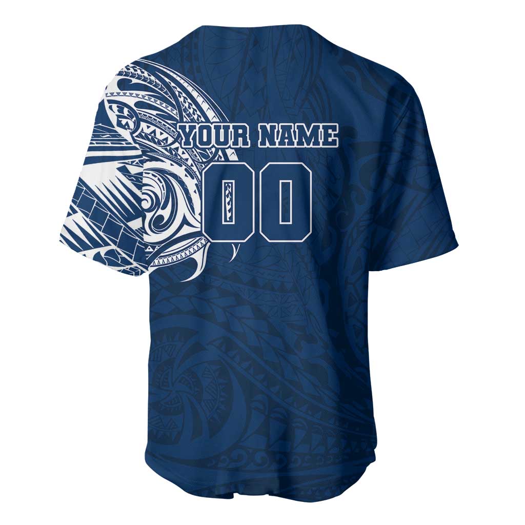 Personalized Geelong Cats Polynesian Baseball Jersey Tribal Chest and Sleeve Tattoo Heritage Warrior