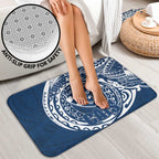 Personalized Geelong Cats Polynesian Bathroom Set Tribal Chest and Sleeve Tattoo Heritage Warrior