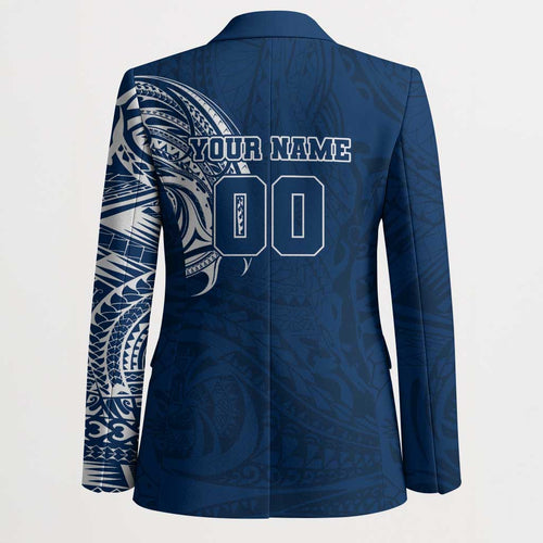 Personalized Geelong Cats Polynesian Blazer Tribal Chest and Sleeve Tattoo Heritage Warrior