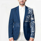 Personalized Geelong Cats Polynesian Blazer Tribal Chest and Sleeve Tattoo Heritage Warrior