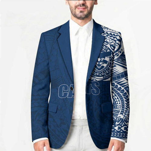 Personalized Geelong Cats Polynesian Blazer Tribal Chest and Sleeve Tattoo Heritage Warrior