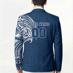 Personalized Geelong Cats Polynesian Blazer Tribal Chest and Sleeve Tattoo Heritage Warrior