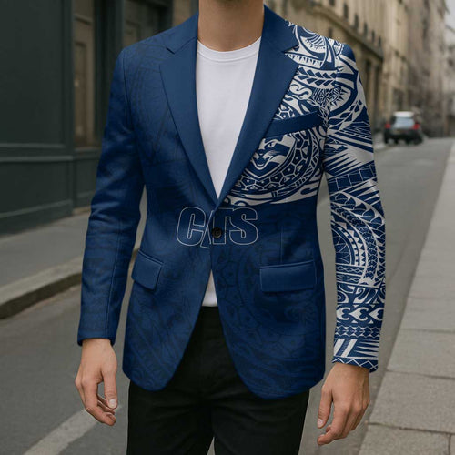 Personalized Geelong Cats Polynesian Blazer Tribal Chest and Sleeve Tattoo Heritage Warrior