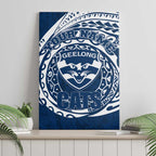Personalized Geelong Cats Polynesian Canvas Wall Art Tribal Chest and Sleeve Tattoo Heritage Warrior