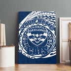 Personalized Geelong Cats Polynesian Canvas Wall Art Tribal Chest and Sleeve Tattoo Heritage Warrior