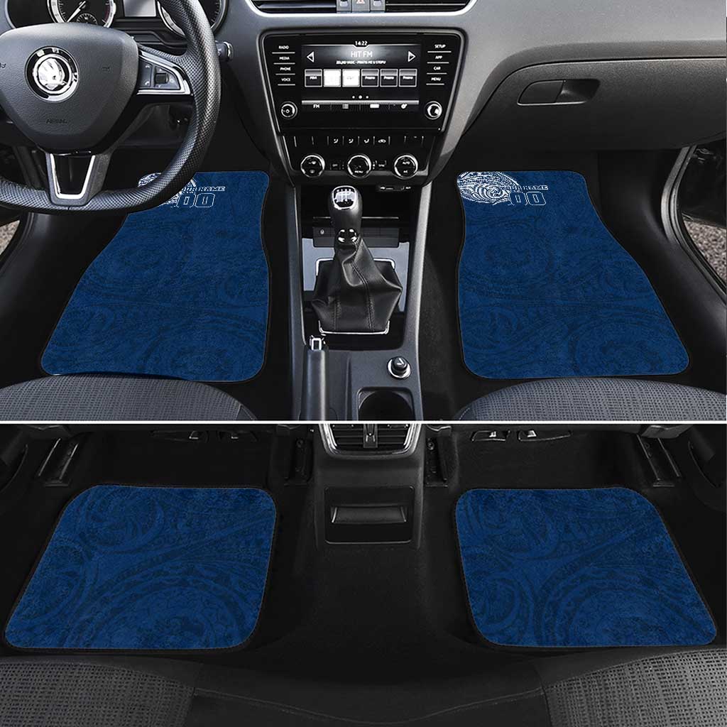 Personalized Geelong Cats Polynesian Car Mats Tribal Chest and Sleeve Tattoo Heritage Warrior