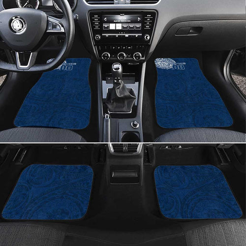 Personalized Geelong Cats Polynesian Car Mats Tribal Chest and Sleeve Tattoo Heritage Warrior